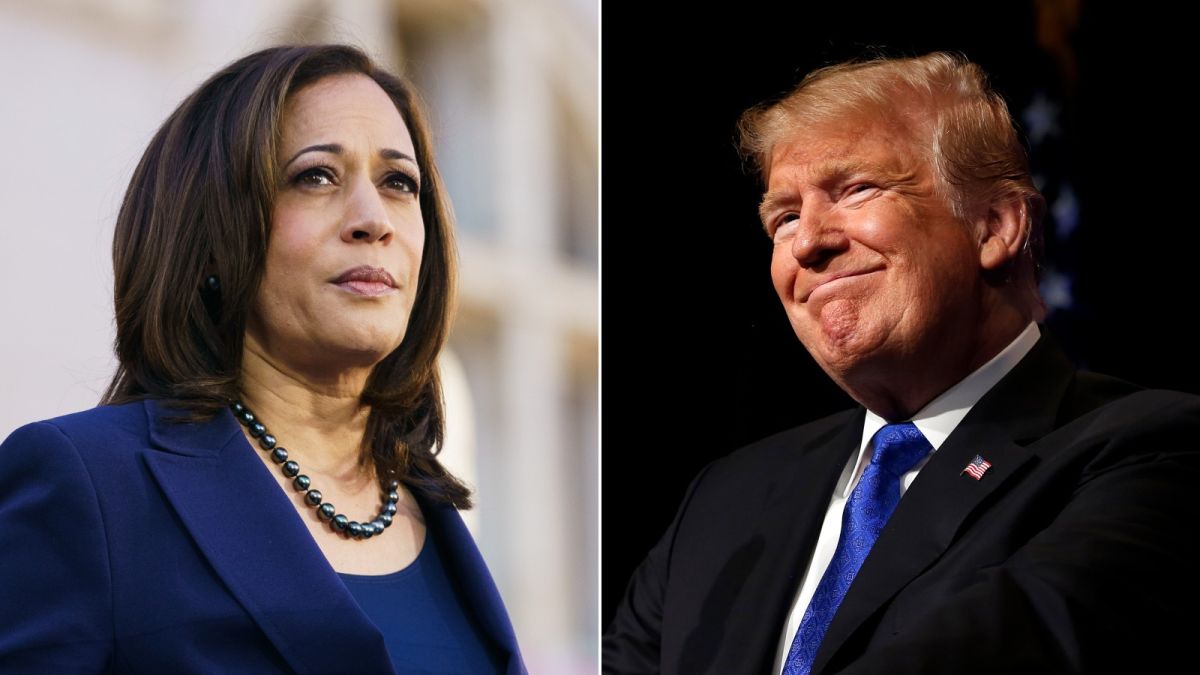 Kamala left, Trump right